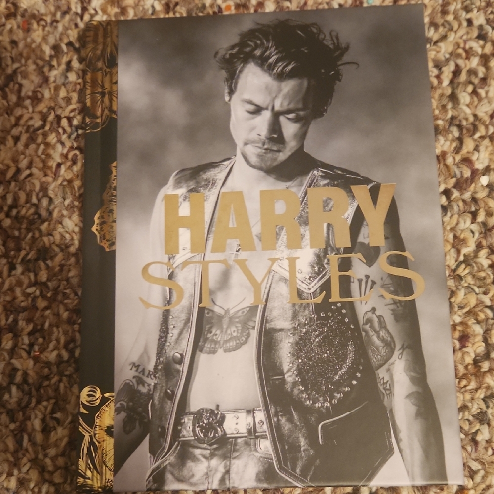 Harry Styles Photo Book with Gold Accents